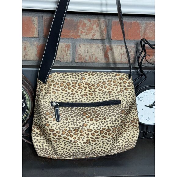 Kenneth Cole Reaction Leopard Print Messenger Shoulder Bag - Picture 4 of 10